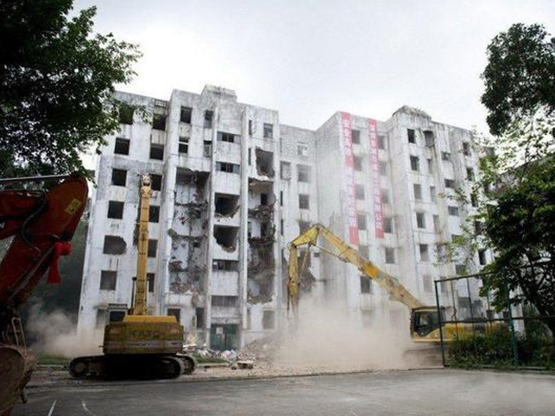 使用海沙的建筑物，墻體受損嚴重